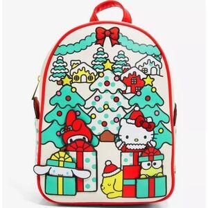 Her Universe Sanrio Hello Kitty Christmas Holiday Backpack My Melody Keroppi